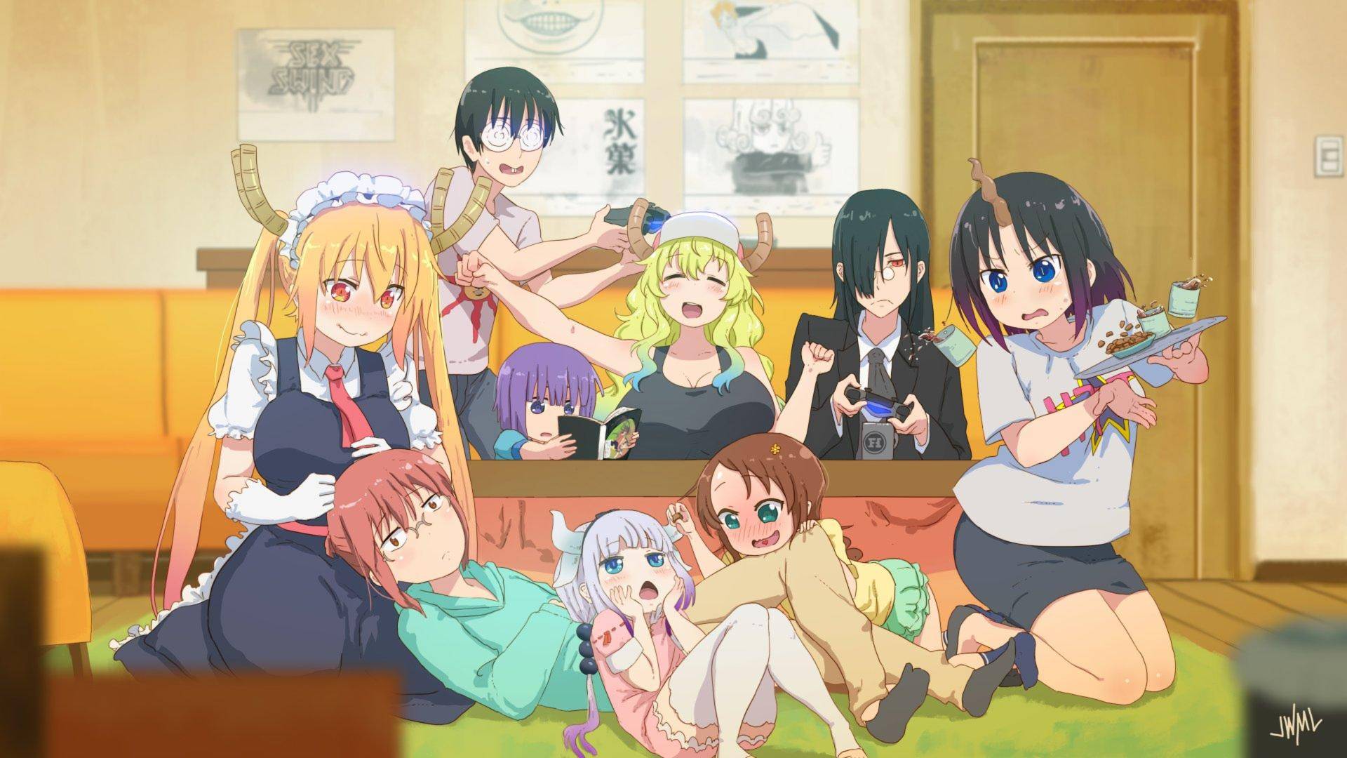 Kobayashi-san Chi no Maid Dragon - Elenco interpretou a primeira opening da  série - Anime United